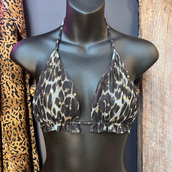 Dolls Kill New Pink Skirt Mesh Cardigan Bikini Top 3 Pc Set Small NWT - Picture 5 of 7